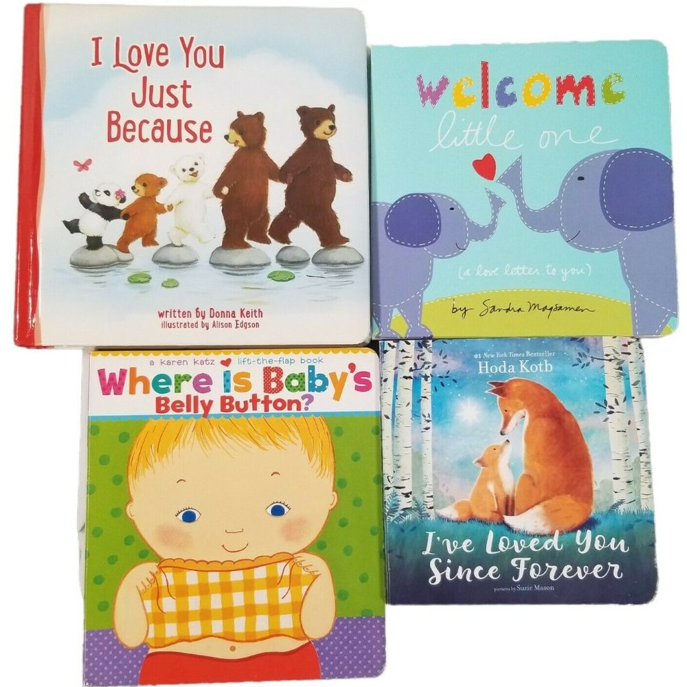 Bundle of 4 BOARD BOOKS by various authors in Like New condition Baby Shower